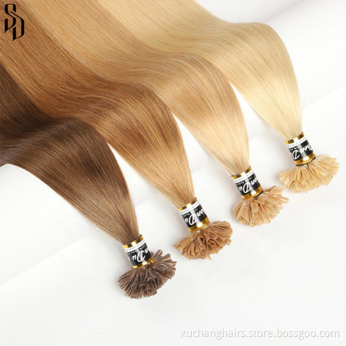keratin bond u tip 22inches human hair vendors keratin u tip individual beads remy hair Wholesale bone straight u tip hair